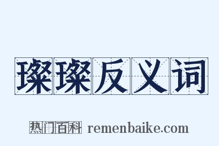 璨璨反义词是什么意思的图片